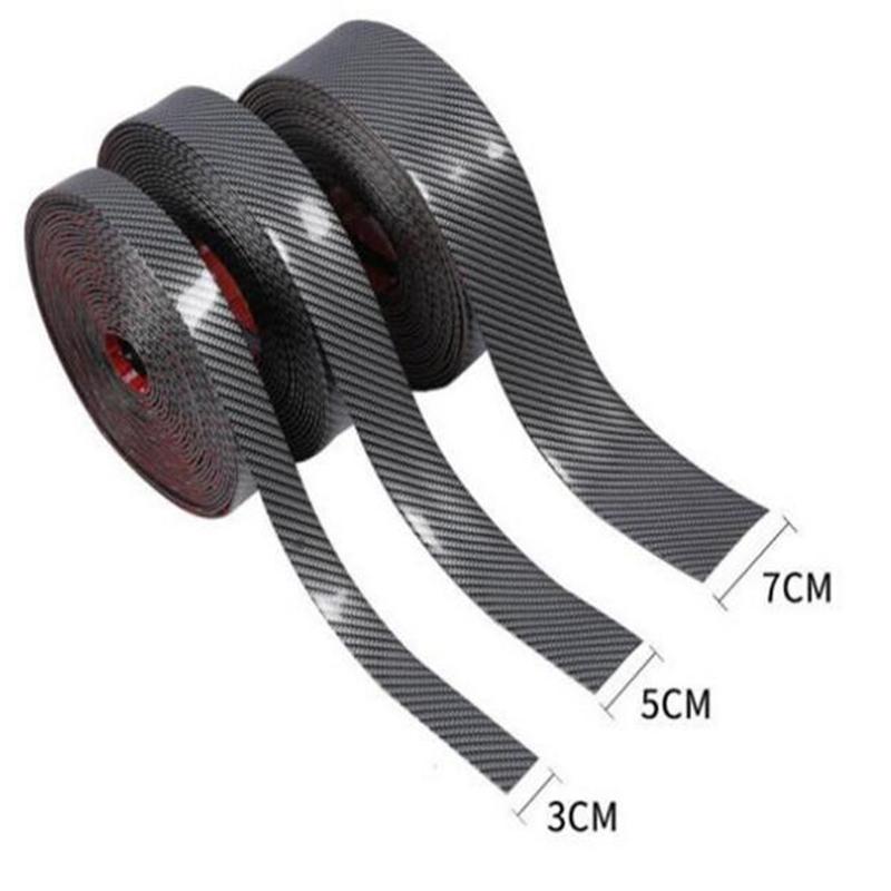 

3D Carbon Fiber Car Stickers and Decals Anti Scratch Car Protective Film Auto Door Mirror Side Wrap Protector Strap
