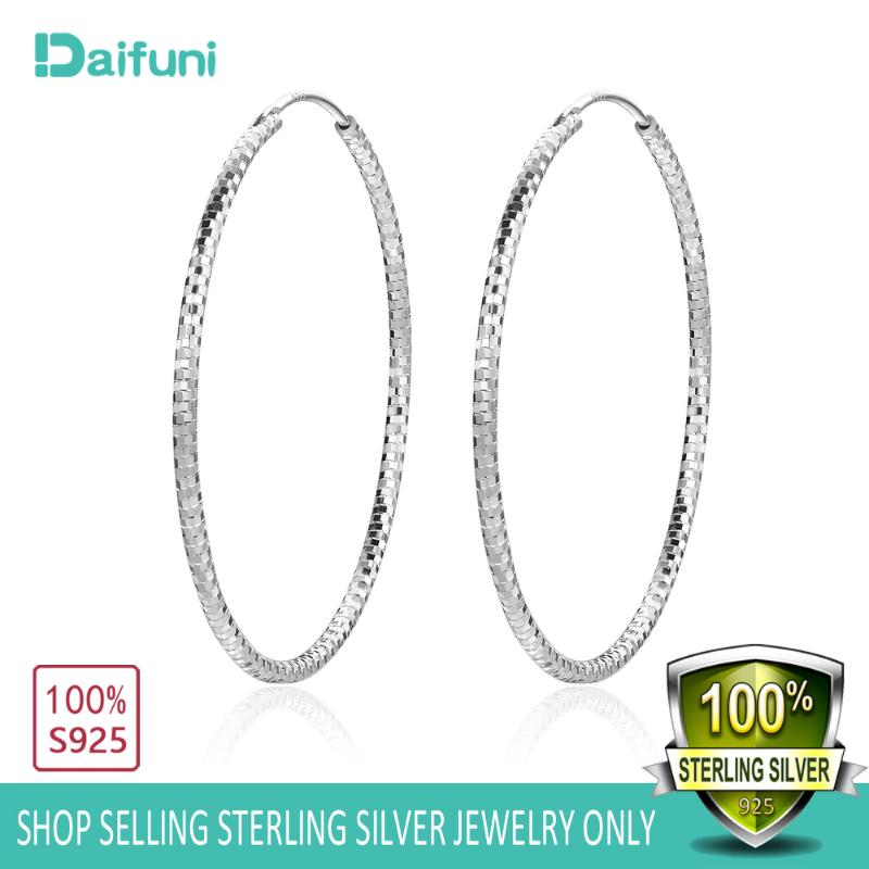 

Women 925 Sterling Silver Big Circle Earrings Simple Style for Party, Feast, Birthday Fashion Show Jewelry Factory price