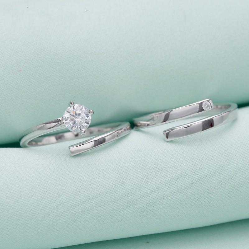 

925 Sterling Silver couple ring for men and women a pair of accessories wholesale diamond tail finger index ring
