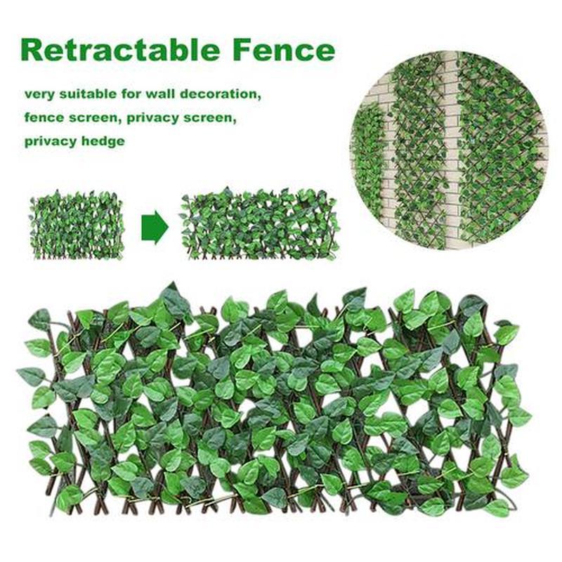 

Fence Fence Garden Decoration Solid Wood Leaves Private Mesh Grille Private Artificial, Small fence