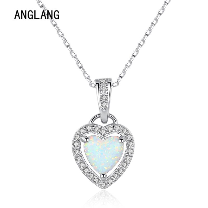 

Pendant Necklaces Arrivals S925 Sterling Silver Necklace Korean Fashion Love Micro Inlaid Taoxin Aobao