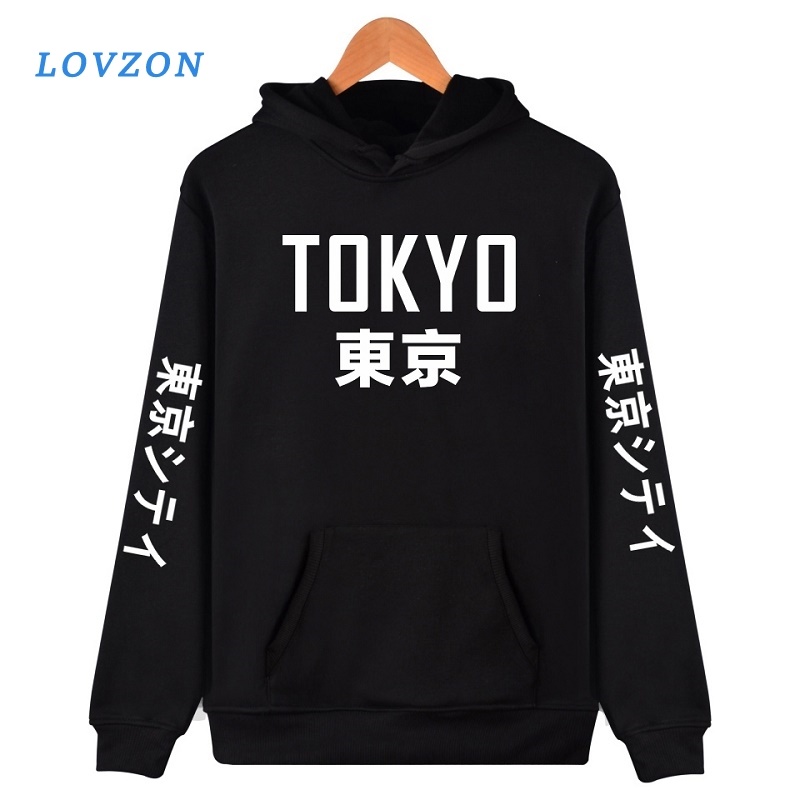 

New Arrival Japan Hoodies Tokyo City Printing Pullover Sweatshirt Hip Hop Streetwear 3XL Plus Size Clothing