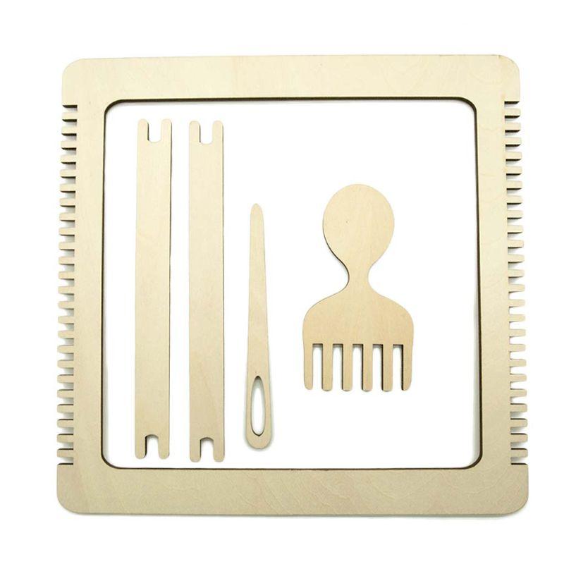 

Wooden Weaving Loom Knitting Tool Comb Shuttle Needle Set DIY Tapestry Sweater Handmade Tool for Beginners