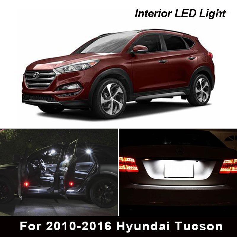 

Emergency Lights 8Pcs White Car LED Interior Package For 2010-2022 Tucson Map Dome Trunk License Plate Light
