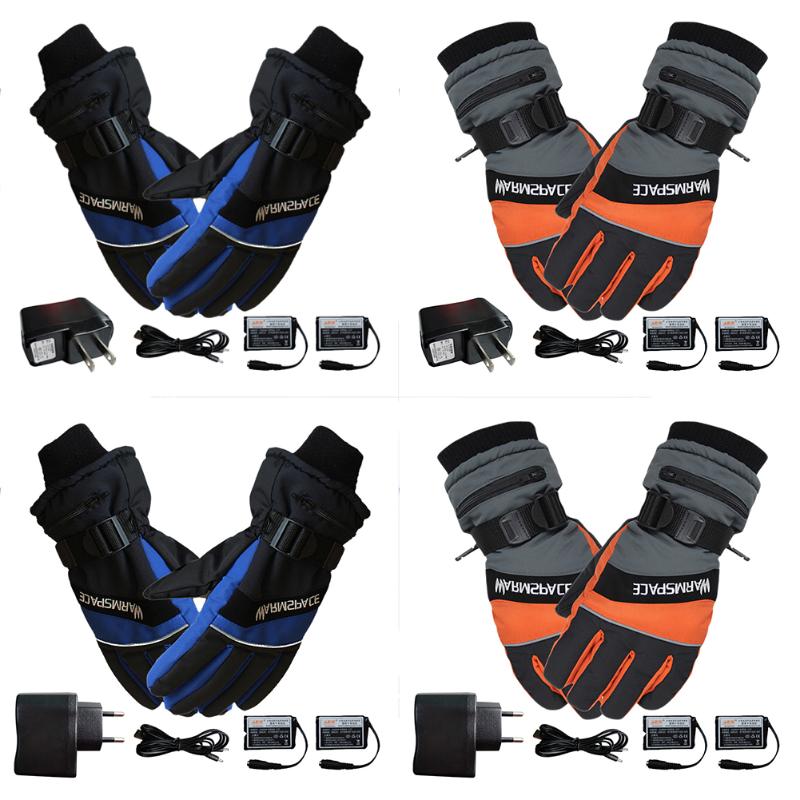

Usb Rechargeable Heated Gloves Ski Men's Gloves Winter Warm Snowmobile Women's Winter For Men, L us plug