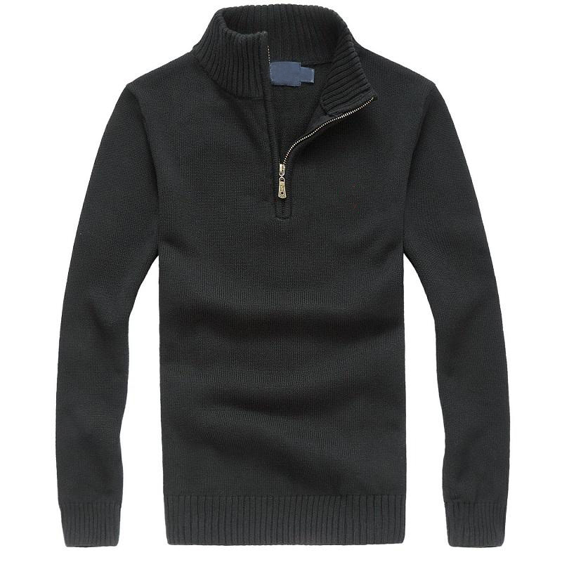 Marque nouveau classique broderie poney fermeture éclair couleur unie hommes automne et hiver pull à glissière taille M-3XL pull designer pour ho