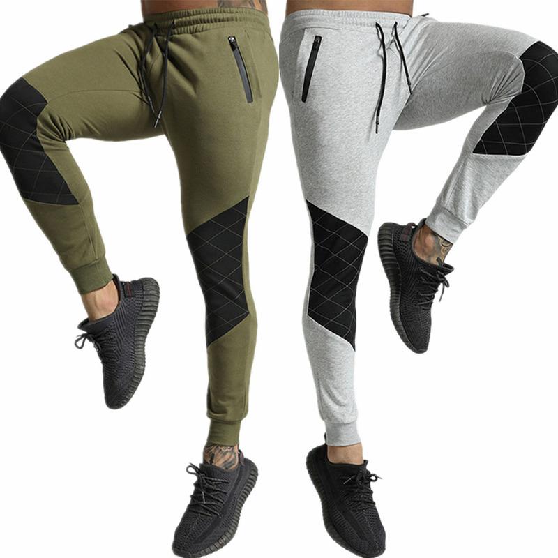 

Sweatpants Men' Jogger Fitness Trousers Fashion Splicing Running Training Pants, Black