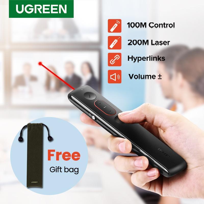 

Ugreen Remote Control 2.4GHz Wireless Presenter for Office Powerpoint Presentation Wireless USB3.0 Controller Red Laser Pointer1