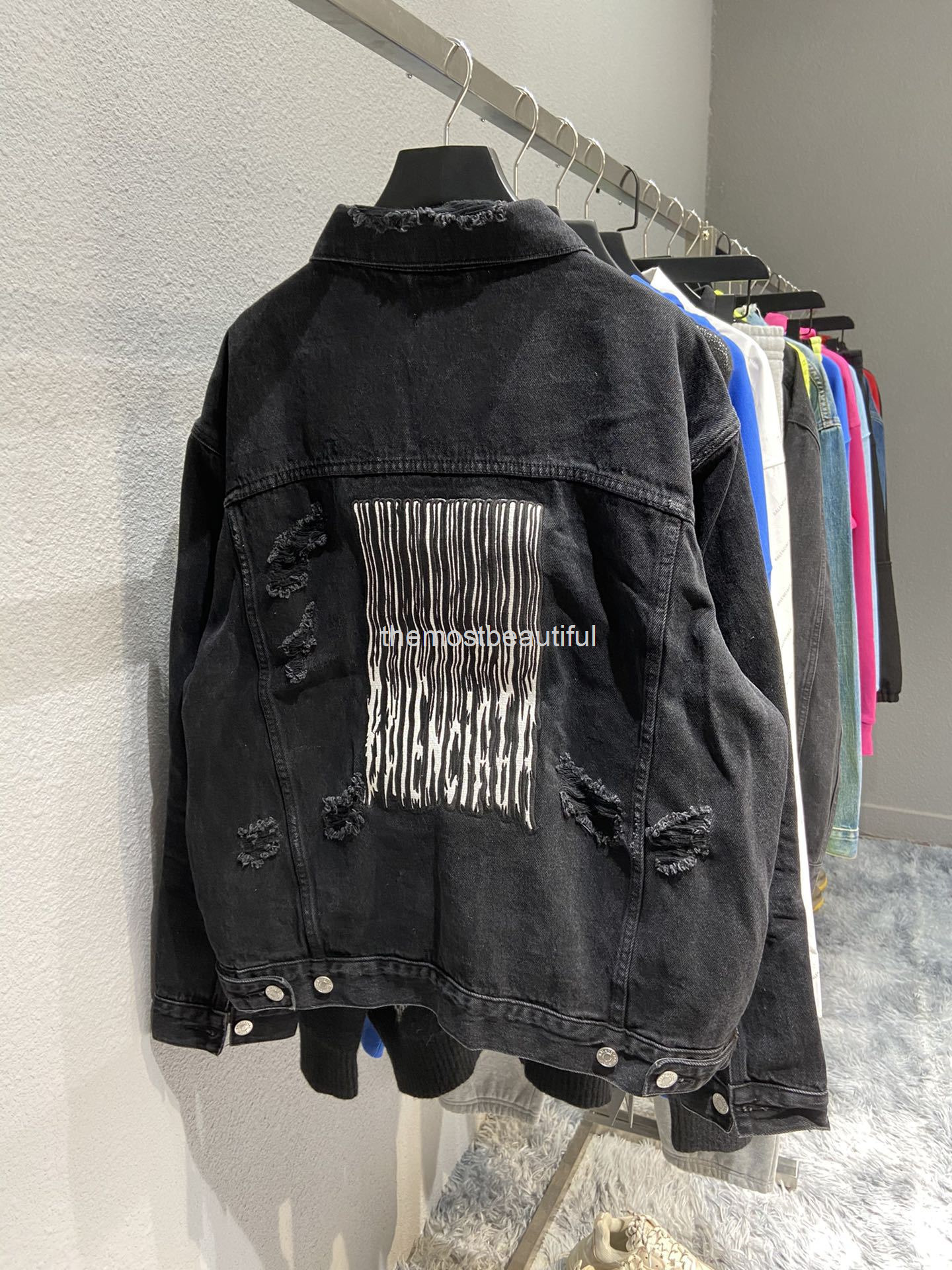 

Women's Jackets Autumn and winter high version b family letter bar code double cotton three-dimensional embroidery heavy industry br loose men's, 2# packing bag