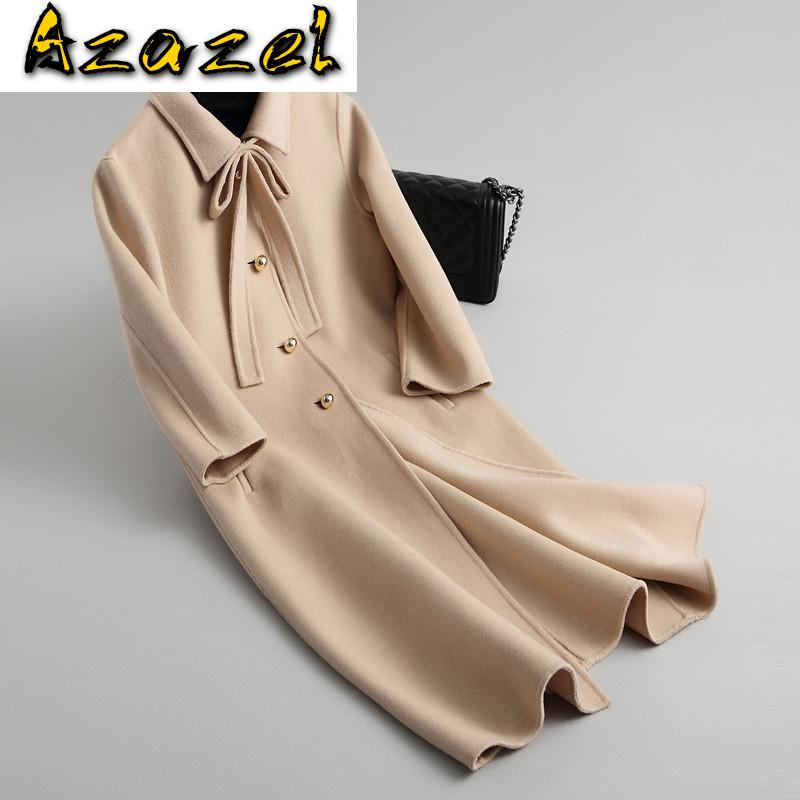 

Spring Autumn Long Wool Coat Clothes 2020 Korean Vintage Woolen Jacket Women Coats and Jackets Abrigo Mujer XM12004 ZT2542, Purple