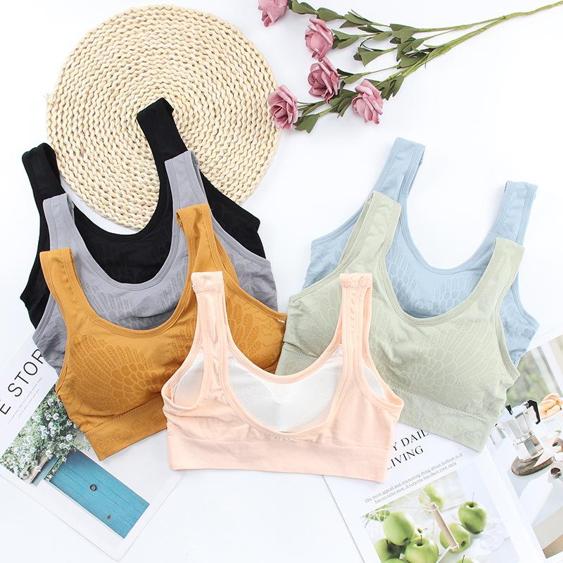 

Seamless Chest Wrap Sports Bra For Women Tube Top U-shaped Back Gather Yoga Bras Fitness Running Gym Tops Underwear Female Vest, Yellow