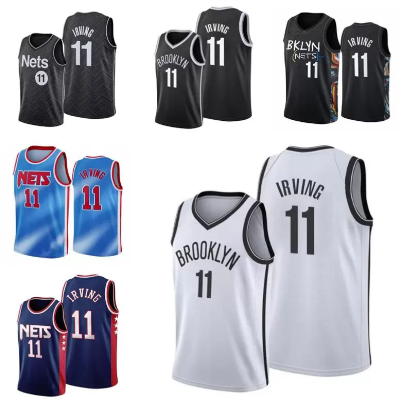 

11 Kyrie Irving jersey 2021 2022 City Basketball Jerseys 75th anniversary Men Youth Kids S-XXL in stock edition Sleeveless Sports, Black;red