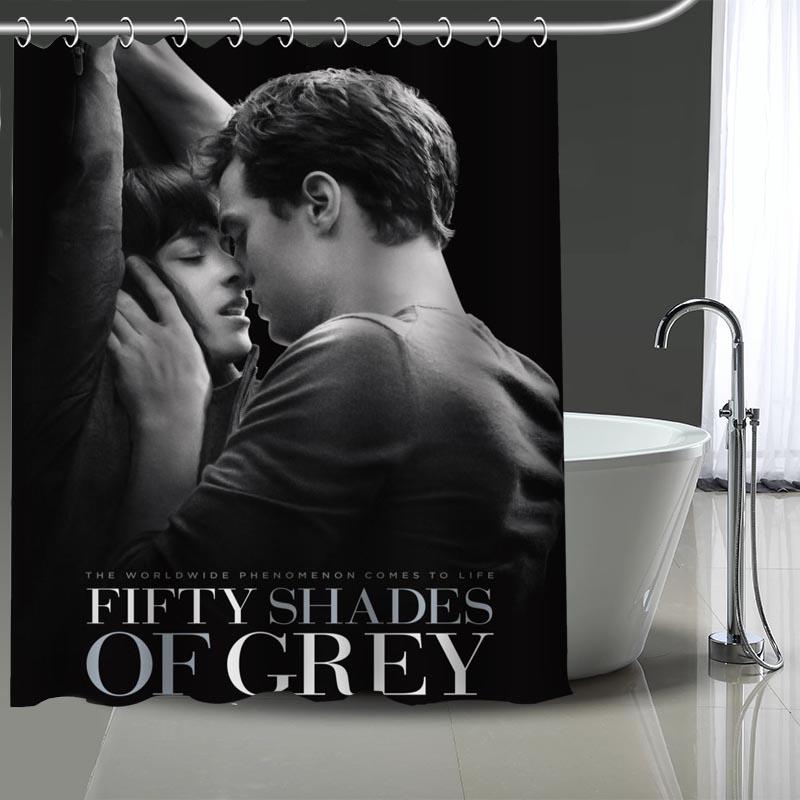 

Custom Fifty Shades Printed Shower Curtain Bathroom Waterproof Polyester Washable Home Bath Decor Curtains With Hooks