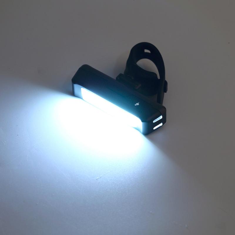 

100LM LED COB USB Rechargeable Battery Head Light Flash Bicycle Bike Tail Safety Lamp Mounting on Handlebar Hot Sale