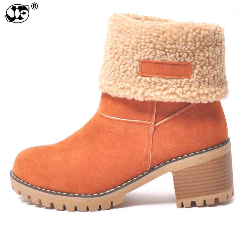 

Women Snow Boots Thick Bottom Platform Waterproof Ankle Boots For Women Thick Warm fur Winter Warm size 7561, Black