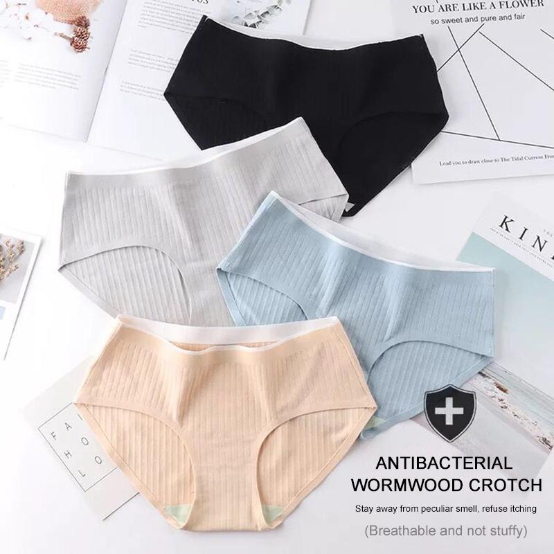 

Lingerie Underwear Women New 2020 Lace Panties Briefs Mid Waist Solid Color Girls Cotton Femal Interior 1 Piece, 01