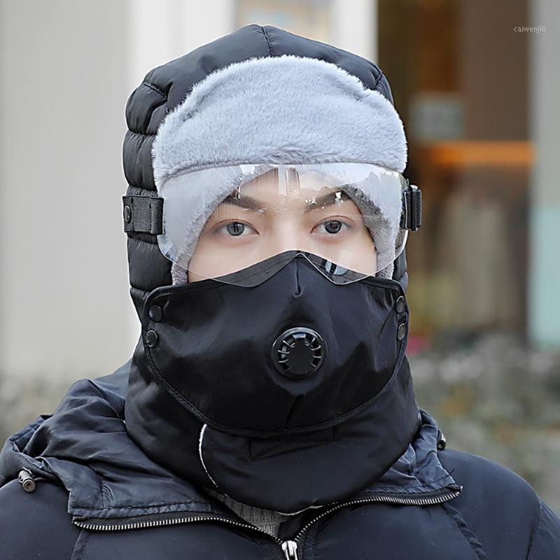 

Fashion winter Cotton hats men's outdoor sports Windproof riding plus velvet warm hats women's cold-proof caps parent-child caps1, Blue