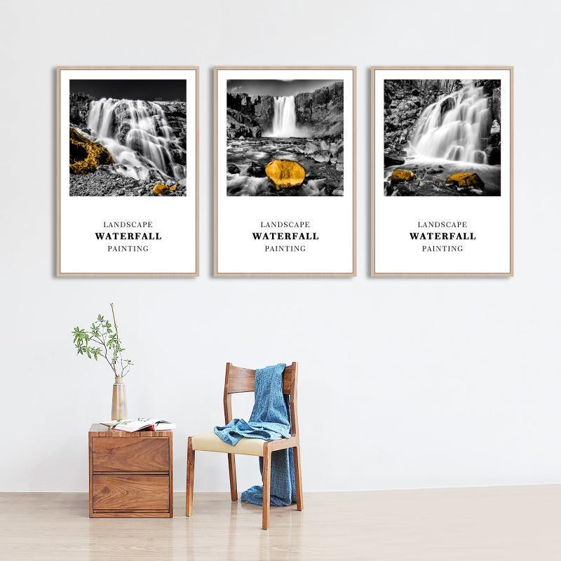 

Spectacular Natural Scenery Mountain And Waterfalls Canvas Painting Posters And Prints Wall Pictures For Living Room Decoration1