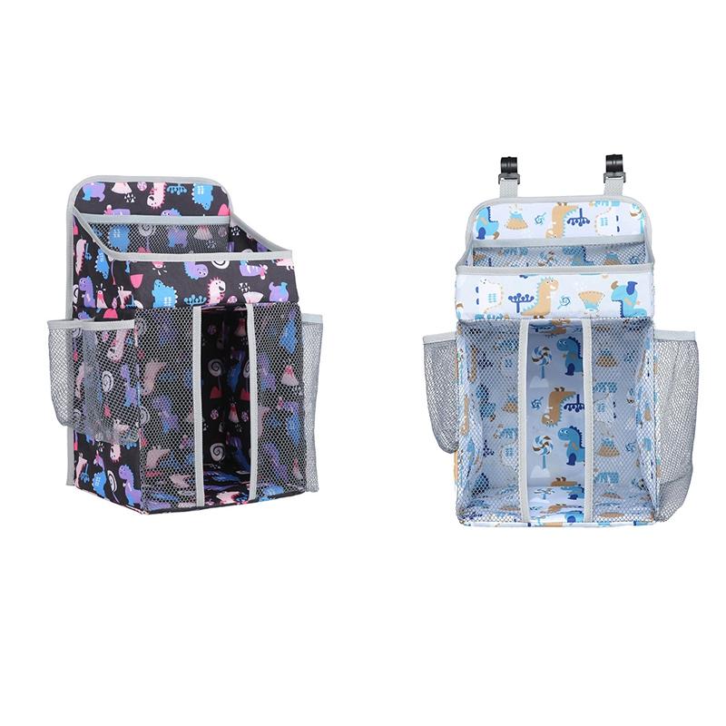 

2021 Portable Crib Organizer Baby Bed Hanging Bag for Infant Essentials Diaper Storage Cradle Bag Bedding Set Bags, Black