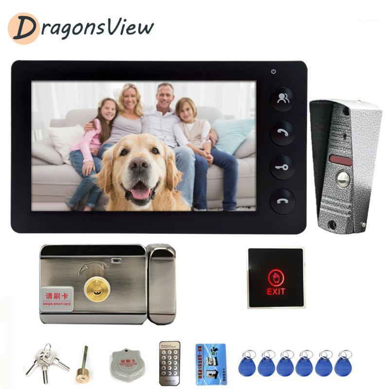 

Dragonsview Video Intercom Doorbell Camera Door Phone with Electric Lock Access Control System for Home House Security IR Night1