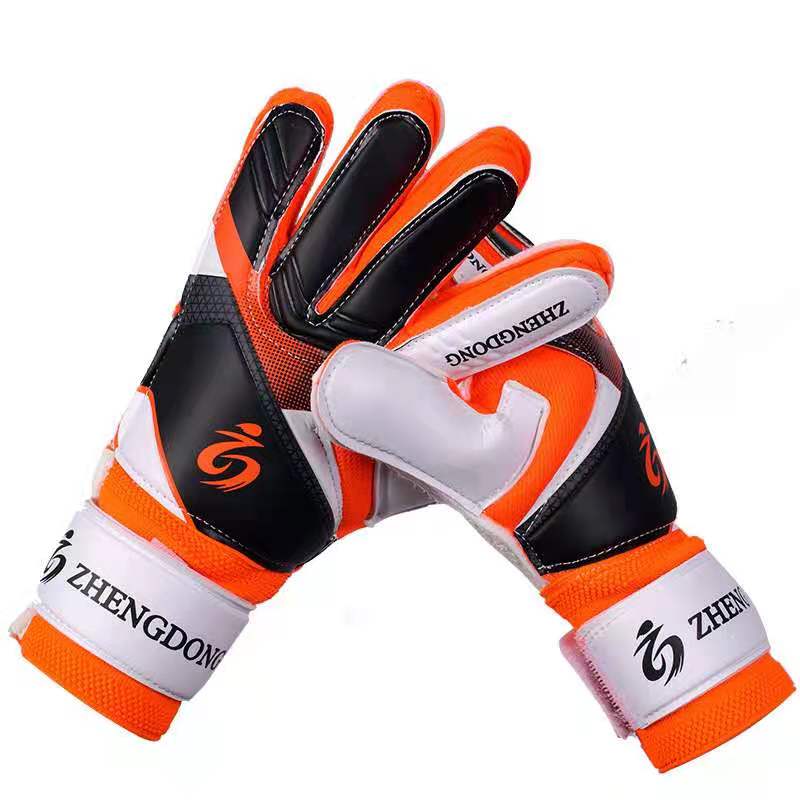 

20 Primary and middle school football goalkeeper gloves thickened latex goalkeeper training gloves adult factory direct sales#62123, Red