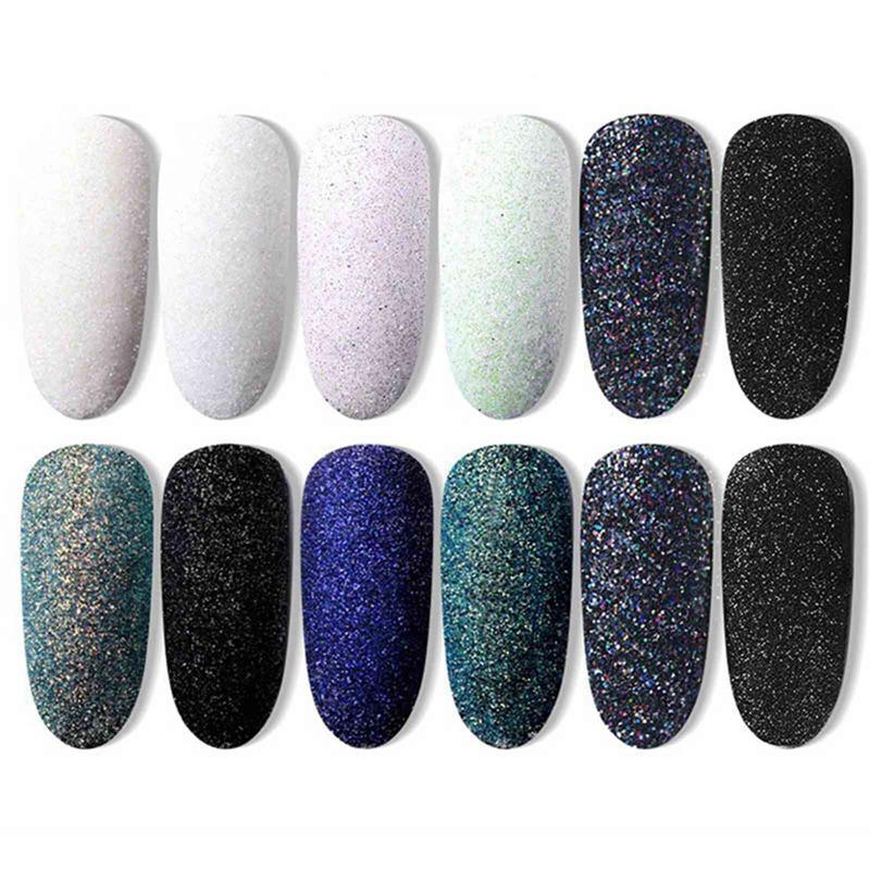 

1 Box Holographics Nail Powder Glitter Holo Laser Gradient Nail Powder Chrome Dust Manicur Sparkling Art Decoration