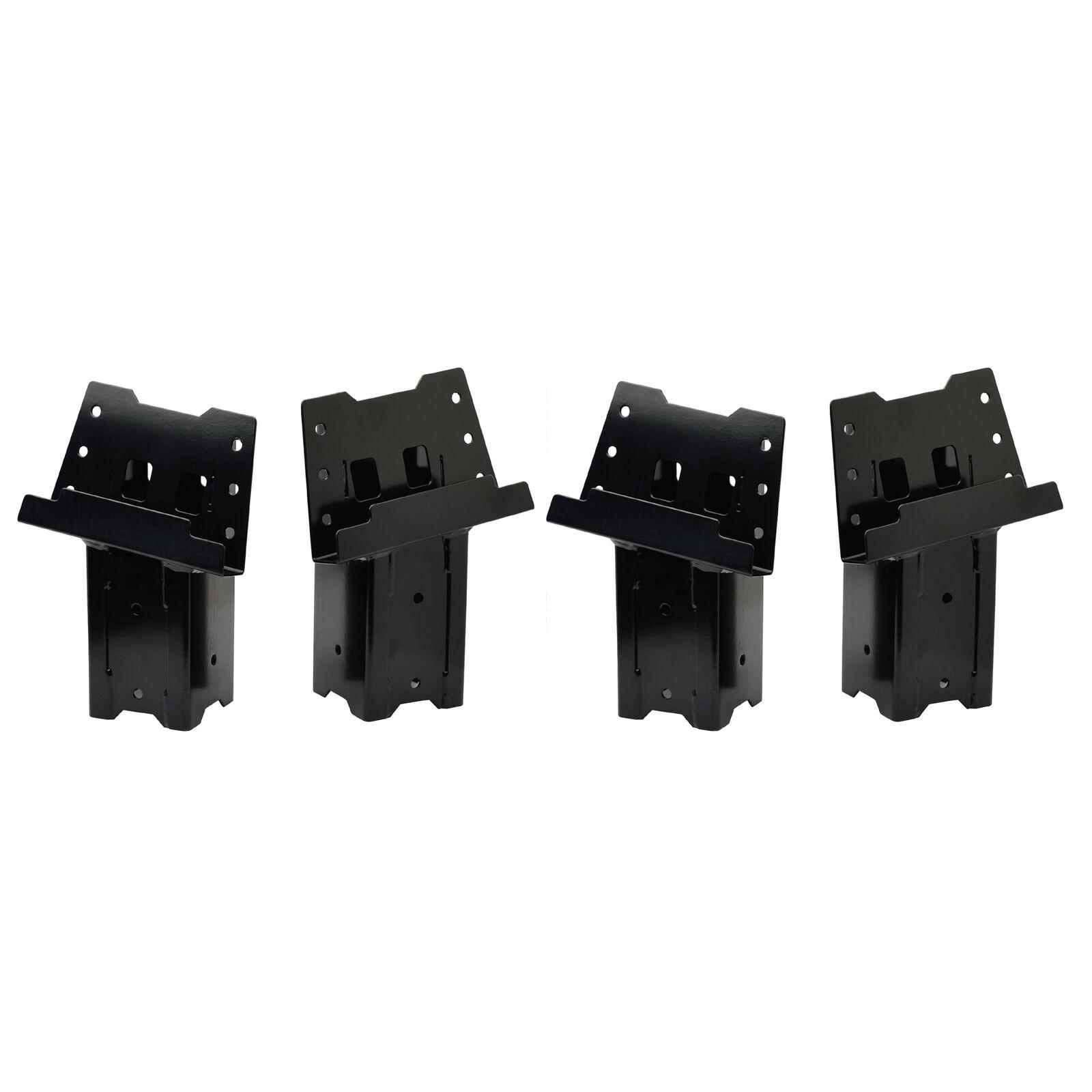 

HME 4 x 4 Wood Post Elevated Hunting Blind Steel Post Brackets, Black (4 Pack
