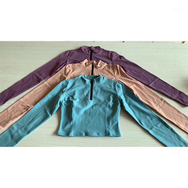 

Running Jacket Women Long Sleeve Zip Fitness Yoga Shirt Top Workout Gym Activewear Sport Coats Training Quick Dry Nylon Spandex1, Dai purple
