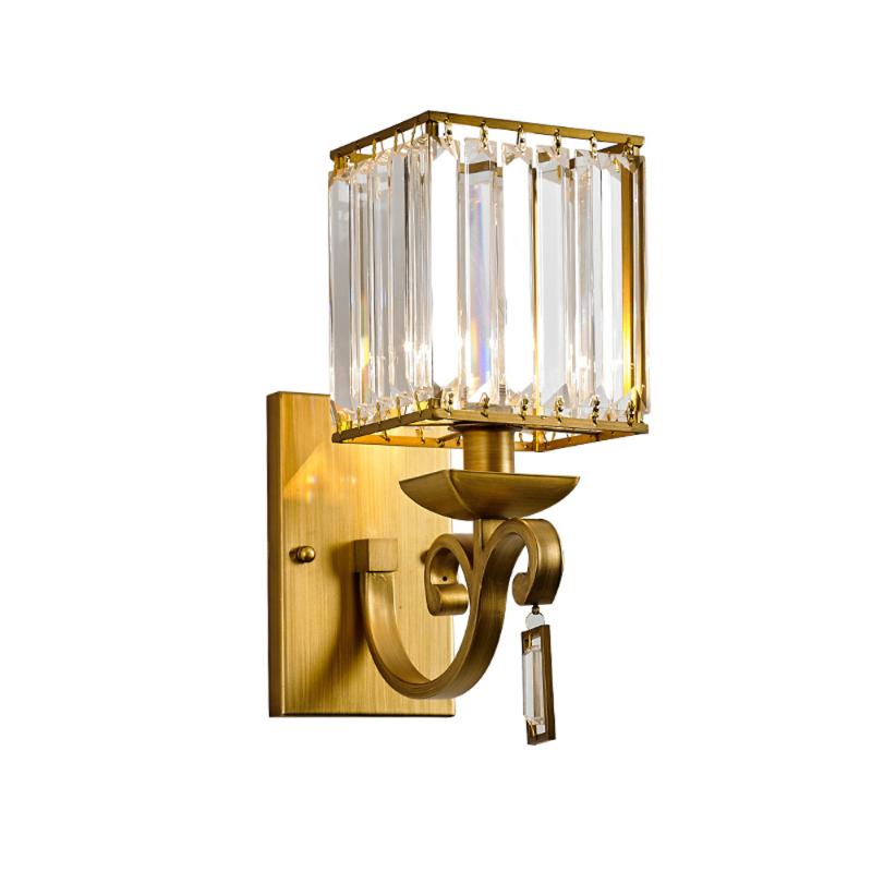 

Bigman modern crystal wall sconce lighting luxury gold wall light fixtures bedside living room lights AC110V 220V