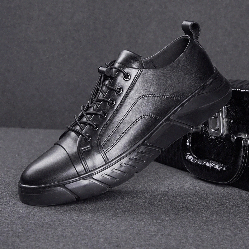 

Genuine Leather oxfords Shoes Men High Quality Casual Men Flats Shoes lace up Comfortable Outdoor Walking Sneakers big size 48 #Dj62