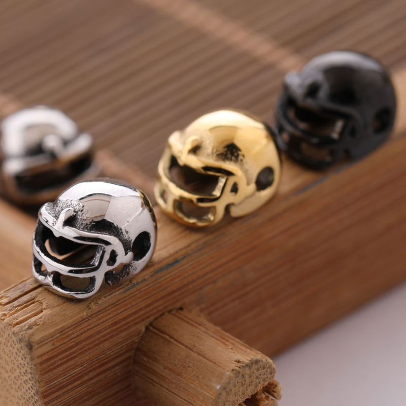 Breloque de Bracelet de Baseball pour hommes, Style Sport, fait à la main, 10x8MM, plaqué or/argent/noir, en acier inoxydable, breloques pour cas