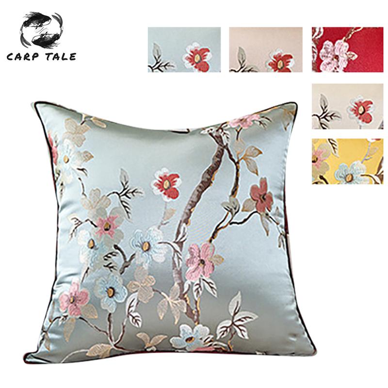 

Jacquard Cushion Cover Decorative Cushions For Living Room Sofa Car Throw Pillow Luxury Pillowcase Vintage Decor Lumbar Pillows, Beige