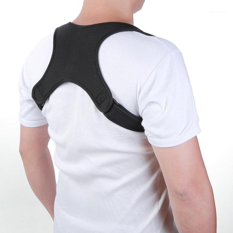 

Unisex Brace Support Belt Adjustable Back Posture Corrector Clavicle Spine Back Shoulder Lumbar Posture Correction1, Black