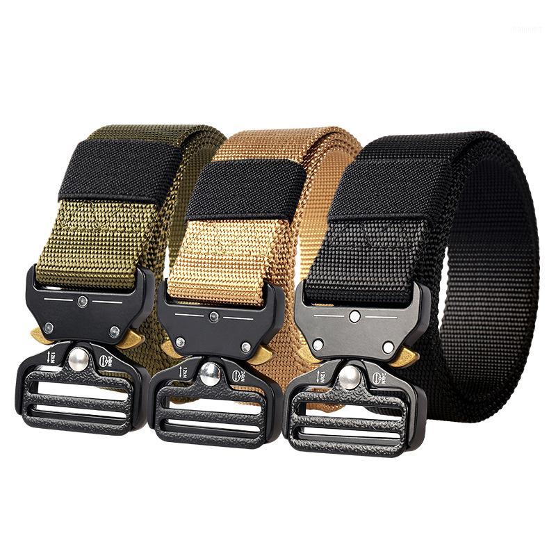 

Tactical Belt Men Adjustable Heavy Duty Tactical Waist Belts Metal Buckle Nylon Belt Outdoor Hunting Accessories1, Green