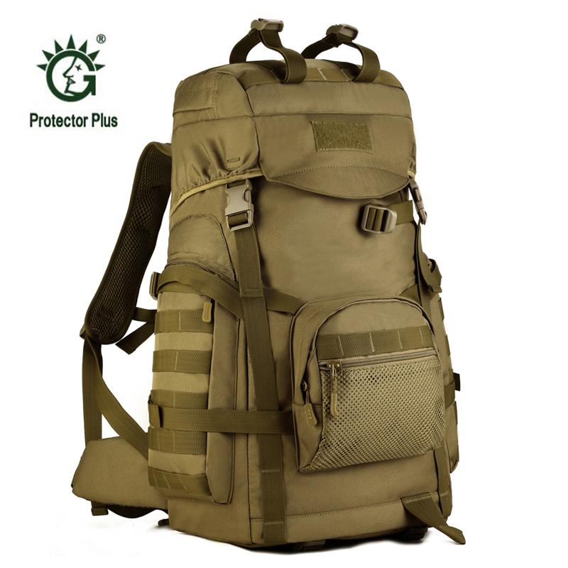 

Large Capacity 60L Army Fans Tactics Backpacks Outdoor Sport Climbing Bags New Waterproof Assault Travel Rucksack S070, Black