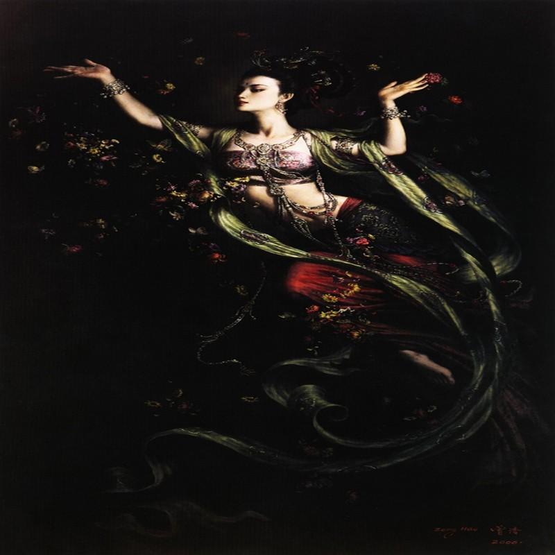 

Dropship Wallpaper Custom Large Mural Wallpaper Ceiling Entrance Corridor TV Background Dunhuang Flying Figure 3d Wall Murals, Pink