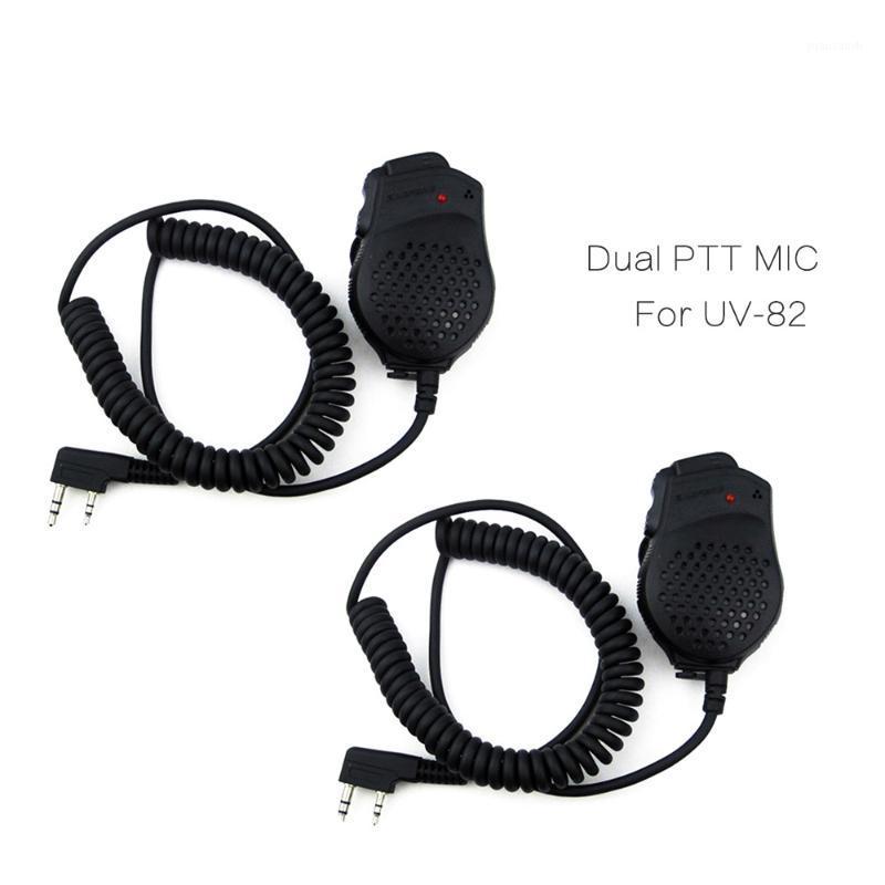 

2PCS Dual PEarpiece MIC Speaker UV-82 UV-8 UV82L UV-89 UV-82 Plus UV-82TP GT-5TP UV-82HP UV-82HX Microphone for Baofeng UV 821
