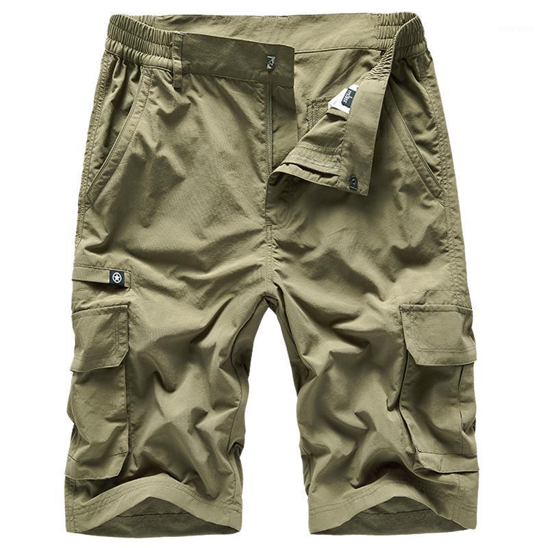 

Men's Quick Dry Shorts Summer Thin Outdoor Hiking Fishing Sports Bermudas Breathable Loose Plus-size Multi-Pocket Tooling Shorts1, Green