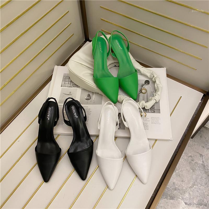 

Women black Sandals mule heels Ladies low heel SlippersTapered heel Fashion Gauze Female Slides Summer Shoes talon femme1