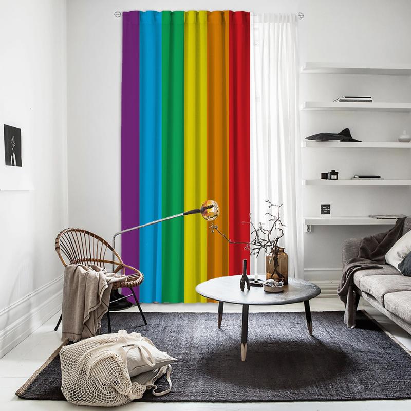 

LGBTQ + Gay Pride Blackout Curtain,Window Panel,Custom Size,Gay Pride Day, Lesbian LGBTQ.Gay Friendly, As pic