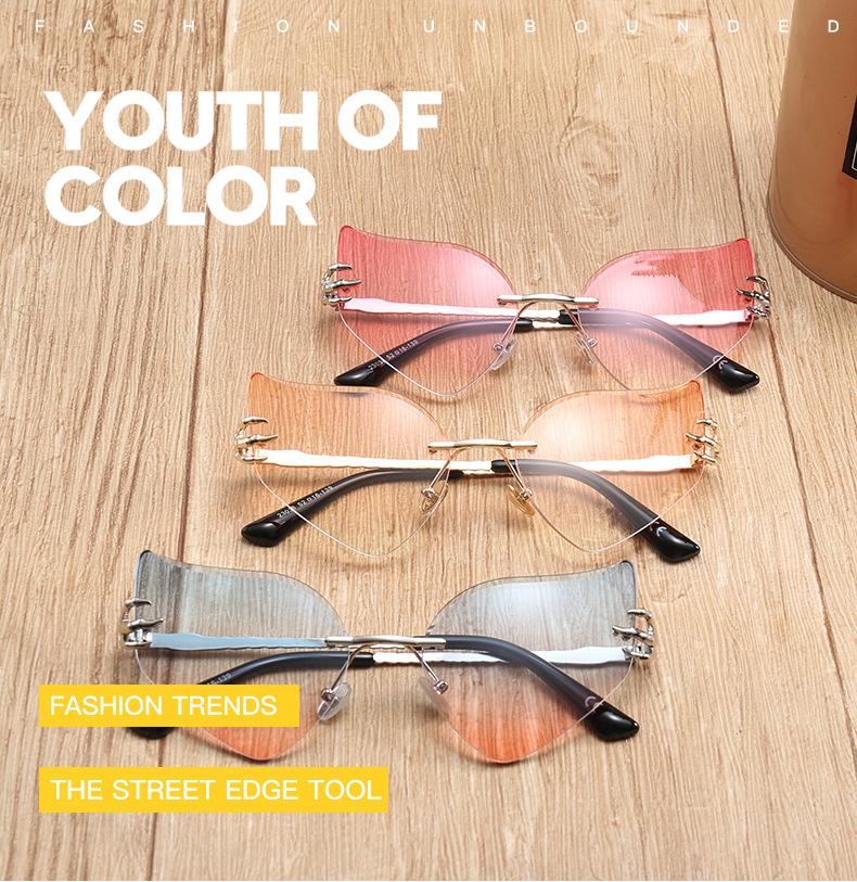 

Diamond-cut Wing Butterfly Brand Eyewear Fashion sunglasses women hot selling sun glasses High quality Oculos UV400