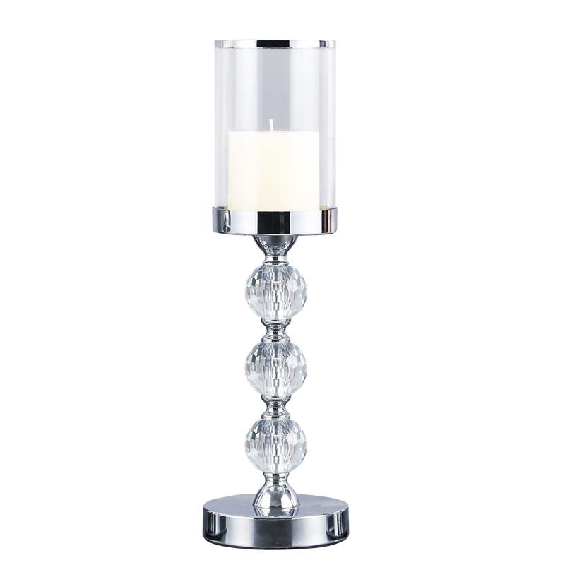 

New Metal Crystal Candlesticks Candle Holder For Coffee Dining Table Wedding Christmas Halloween Party Home Decoration ZXC047