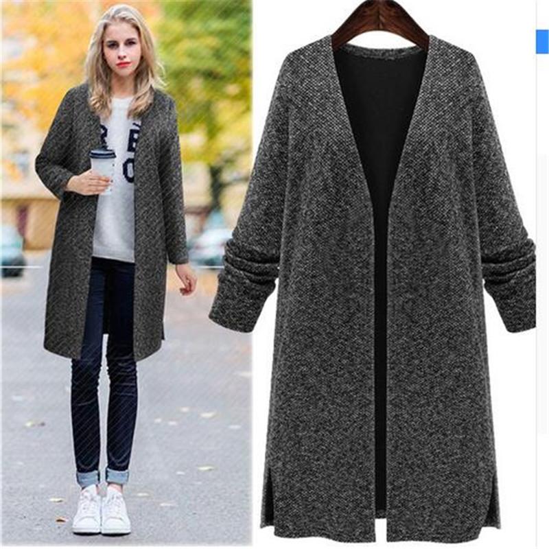 

2020 New Spring V-neck Long Sleeve Knit Cardigan Women's Loose Knit Jacket Blouse Temperament Elegant Wwomen Coat