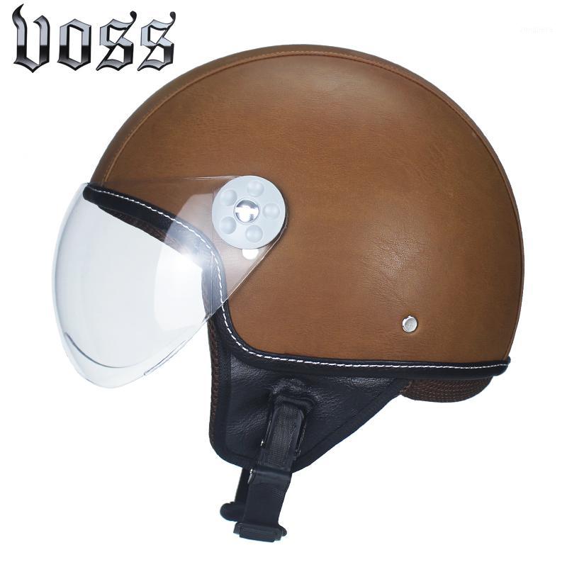 

Motorcycle Helmet Unisex Half Face Motorcycle Racing Helmet Jet Motorbike Vintage for Men1