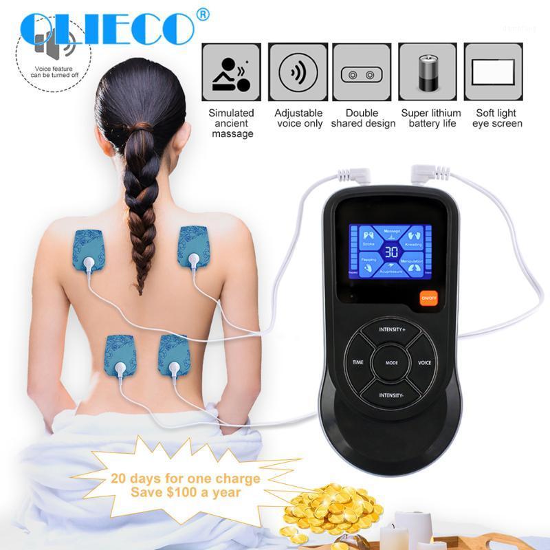 

OLIECO EMS Muscle Stimulator Tens Acupuncture Therapy Massager Electric Digital Pulse Massager Fitness Full Body Relax Trainer1