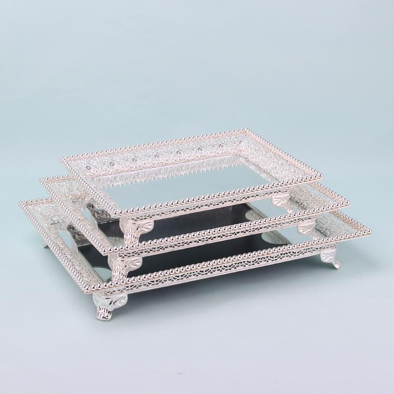 

Other Bakeware Silver Wedding Dessert Table Square Cake Tray
