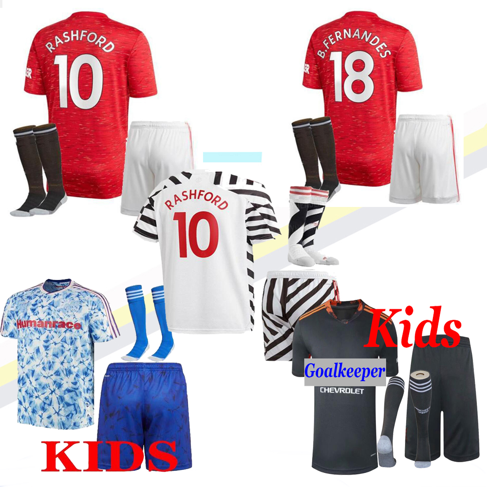 

2020/21 Thailand Kids kit soccer jersey MAN B.FERNANDES DE GEA VAN DE BEEK RASHFORD JAMES football shirt 20 21 uniforms football jersey
