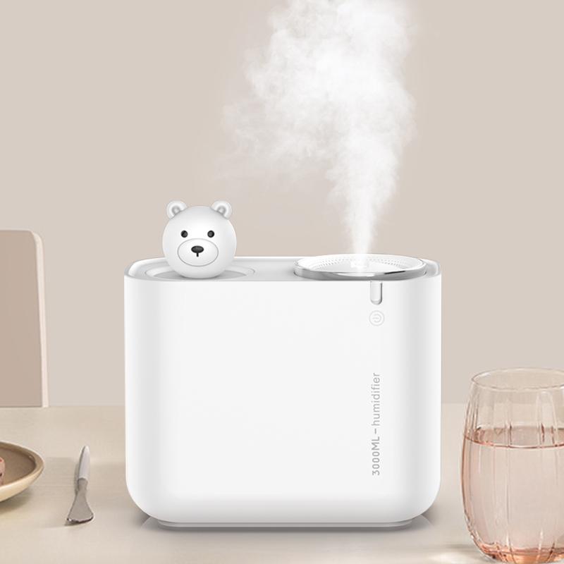 

ELOOLE 3L Large Capacity Portable USB Humidifier Cute Diffuser Air Humidifier Aroma Essential Oil Diffuser For Home Car Bedroom