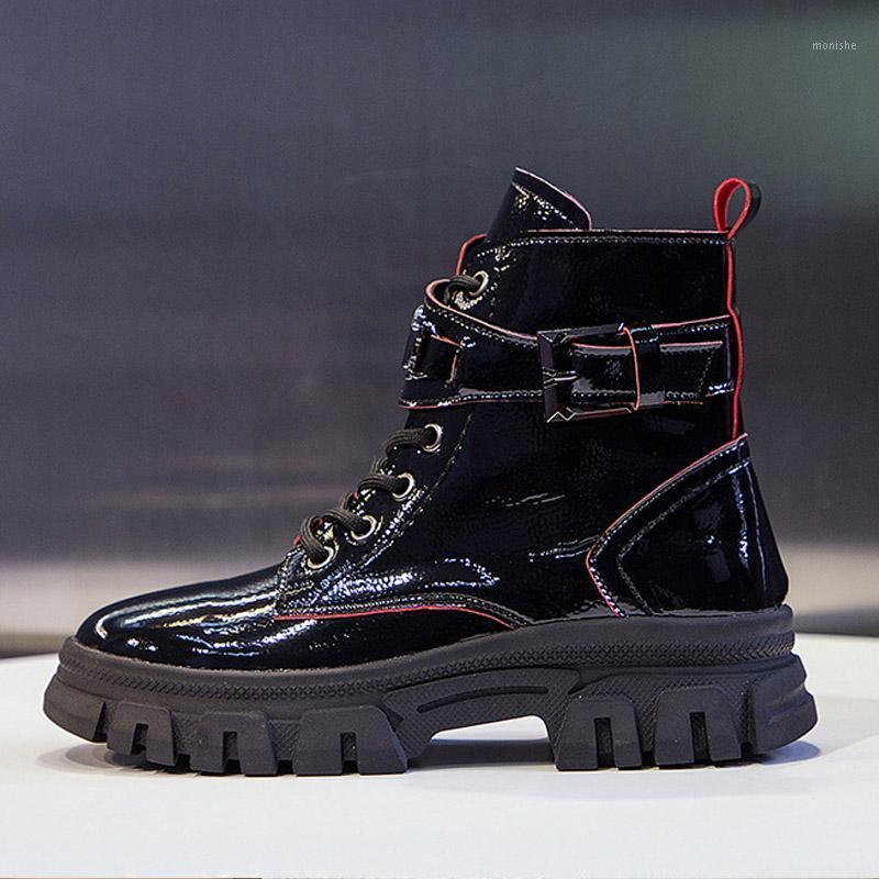 

Women Boots Brand Designer Leather Women Platform Boots 2020 Zipper Cool Chunky Heels Ankle For Woman Motorcycle Shoes1, Green