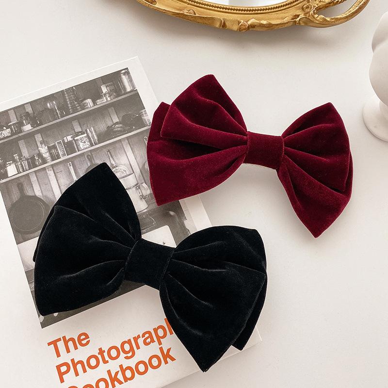 

1PC New Bow Smooth Velvet Hairpins Women Girls Solid Knot Hair Clips Hairgrip Handmade Barrette Fashion Lovely Hair Accessories